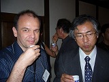 Excursion(Hakutsuru Sake Brewery), Dr. A. Goldbach(Inst. of Chemical Physics, China)(left) and Prof. N. Kumagai(right)