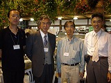 Banquet at Kacho-en on October 21, Prof. P.-Y. Chen(Kaohsiung Medical Univ., Taiwan) (left), Prof. N. Kumagai, Dr. K. Ui, Prof. I-Wen Sun(National Cheng Kung Univ., Taiwan)(right)